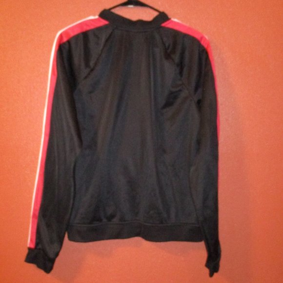 BEBE Sport Woman Large Black Red White Full Zip Pockets Long Sleeve Jacket - Picture 5 of 7